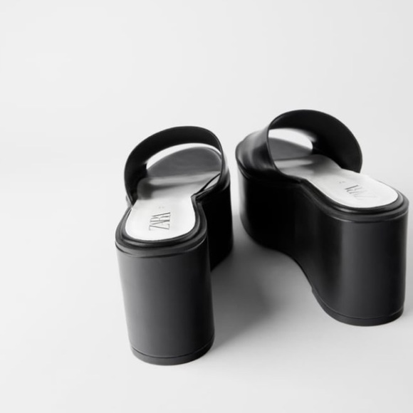 Zara TRF black platform wedges - Picture 4 of 7